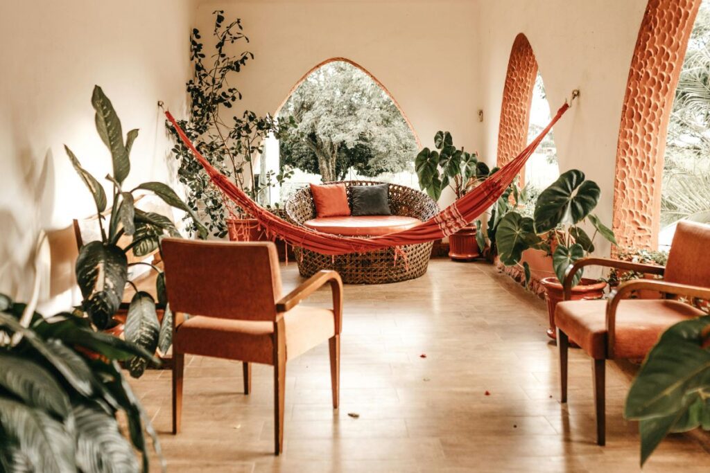 Biophilic design suitable for meditation space in apartment