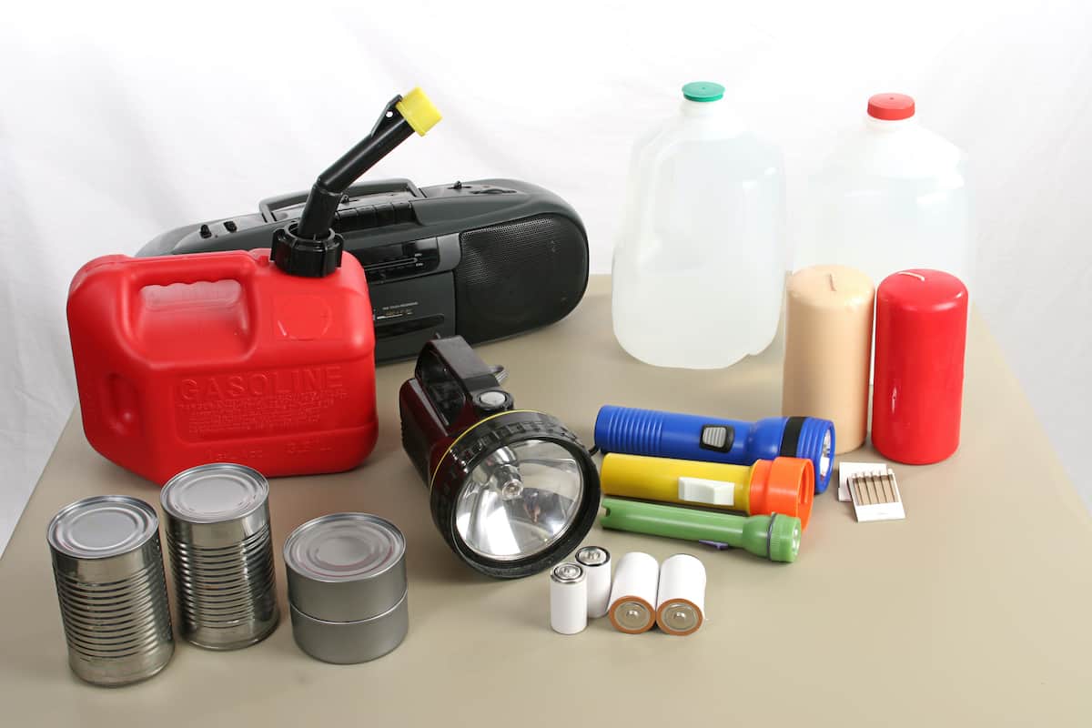hurricane supplies to prepare for a hurricane in an apartment