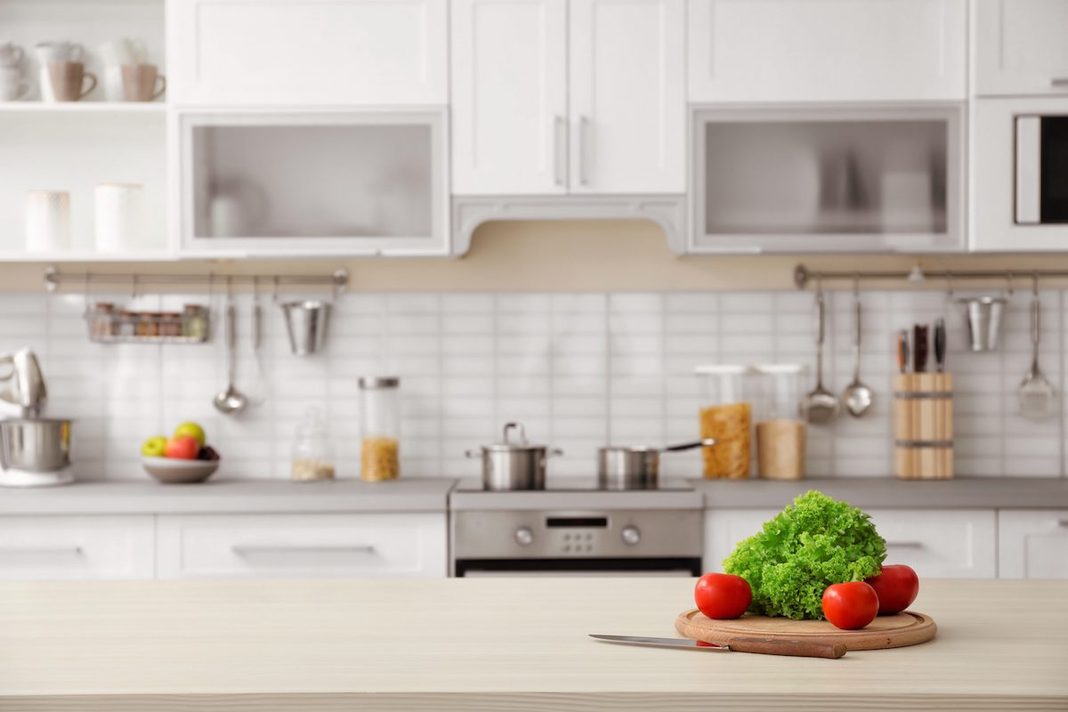 kitchen living space -- stock with kitchen essentials for washing dishes and more